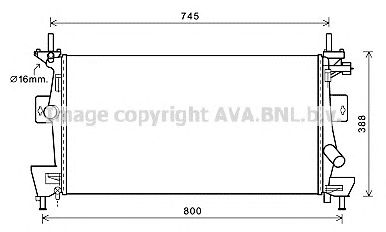 AVA QUALITY COOLING fd2475 -  Радиатор, охлаждение двигателя